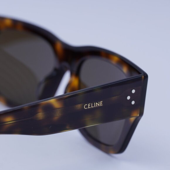 Celine CL40297U 53E Sunglasses Blonde Havana Square Frame, Brown Lenses - Picture 8 of 9